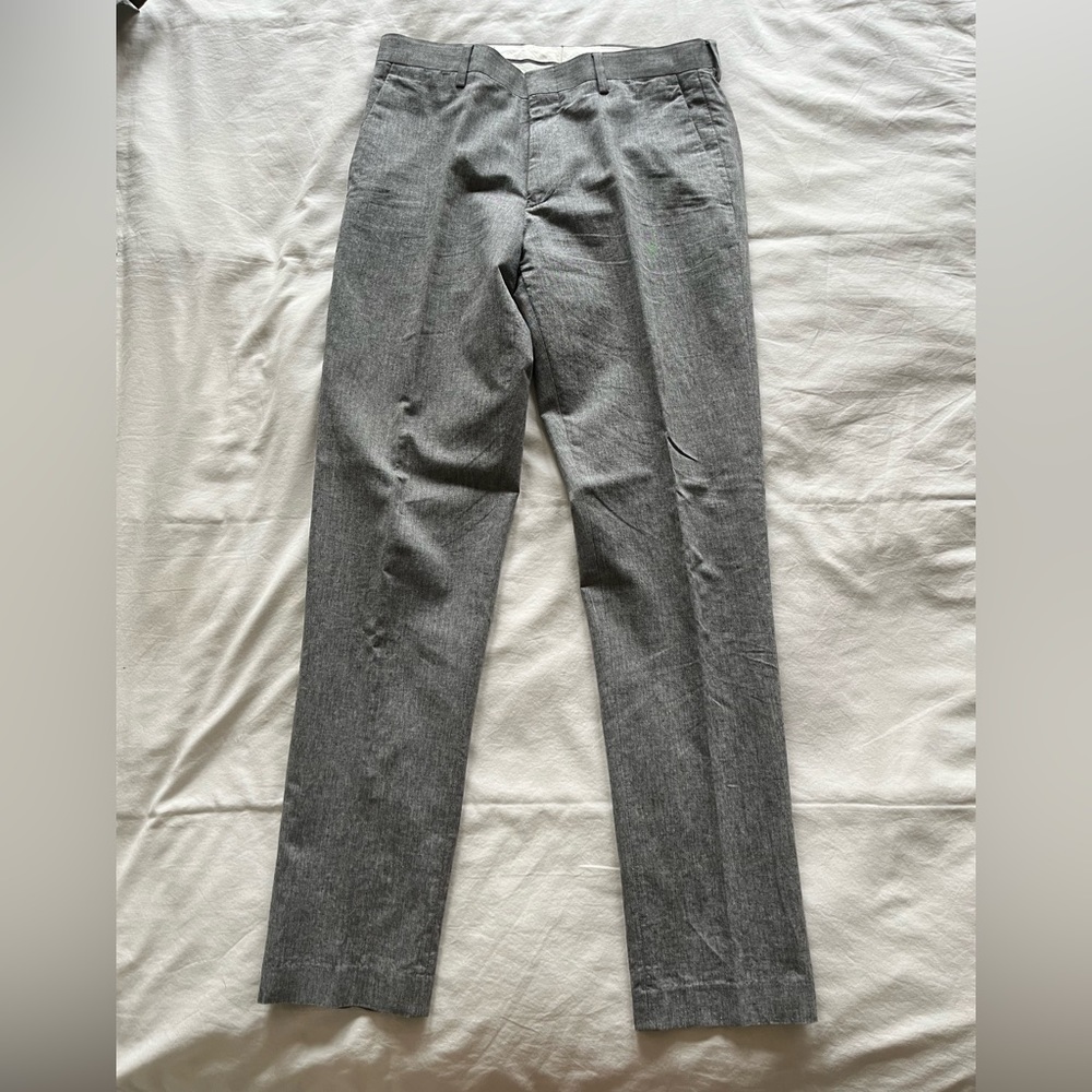 J Crew Ludlow slim fit Irish cotton-linen suit pants